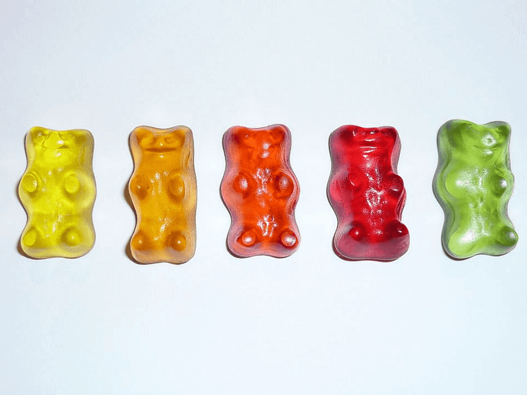 Verschiedenfarbige Gummibärchen