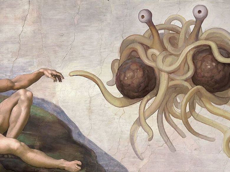 Spaghettimonster mit Fleischbällchen